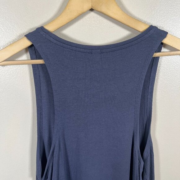 Athleta Well Rested Sleeveless Ribbed Sleep Tank Top Size Medium Blue Soft - Picture 8 of 10